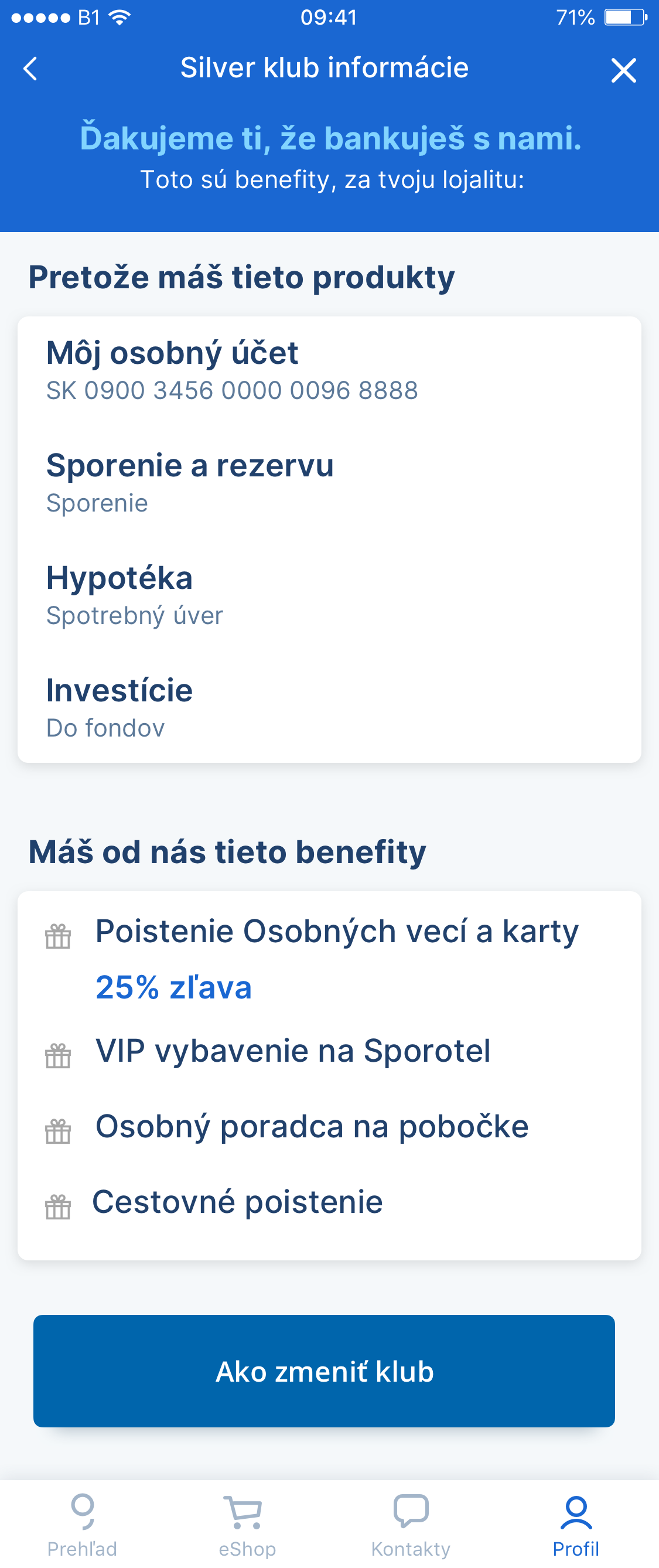 Členstvo — detail
