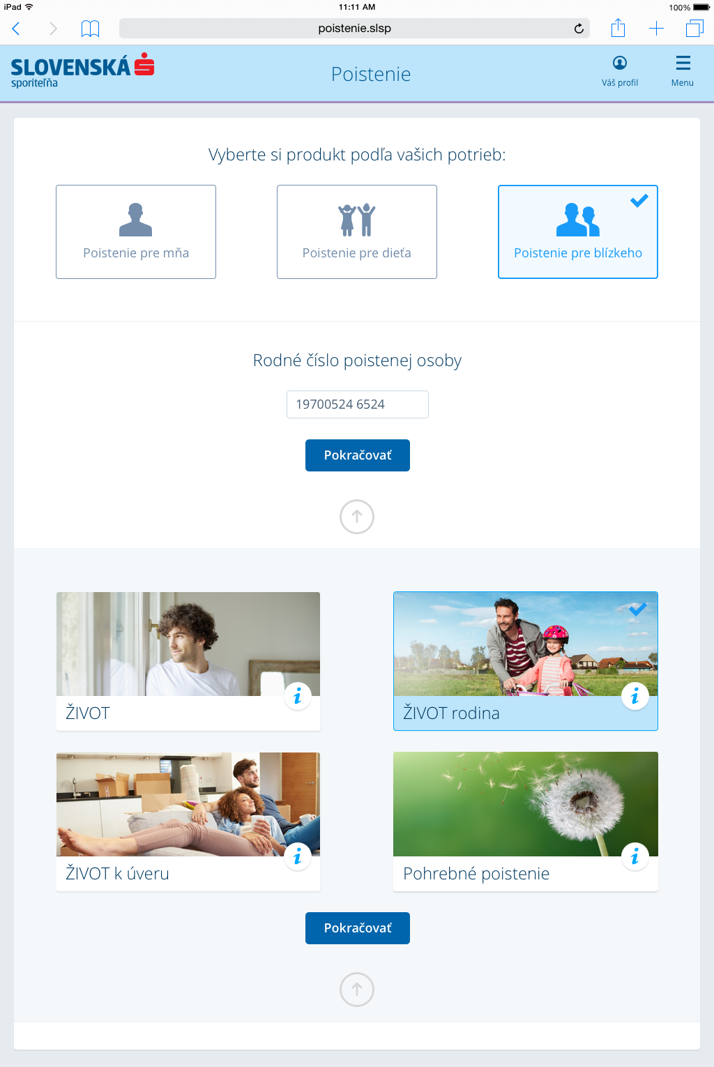 Insurance selection