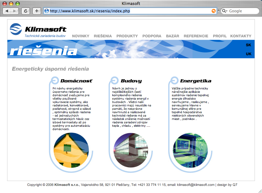 Klimasoft — homepage